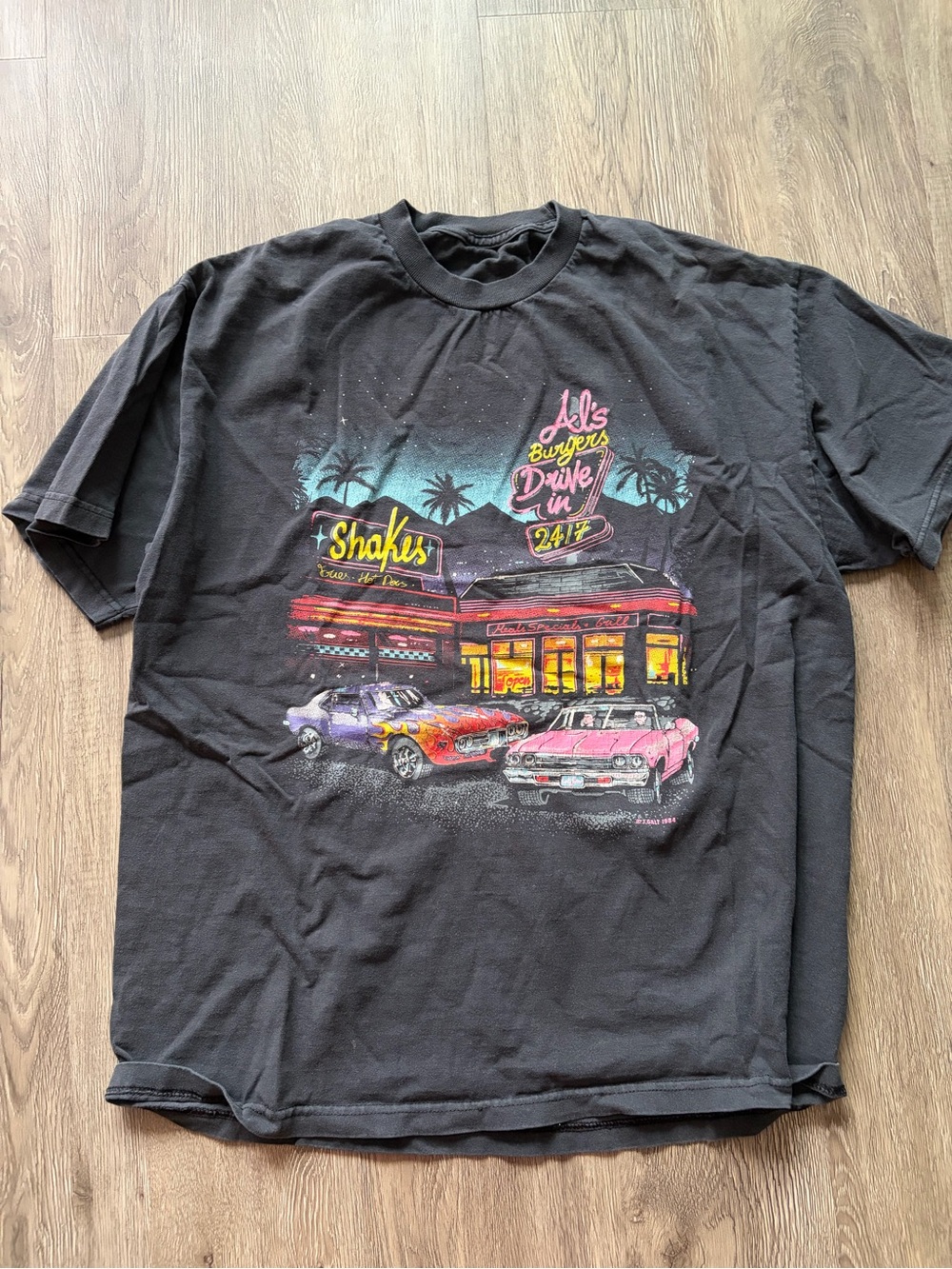 Unisex Shak's Burgers Drive-In Graphic Tee - Black